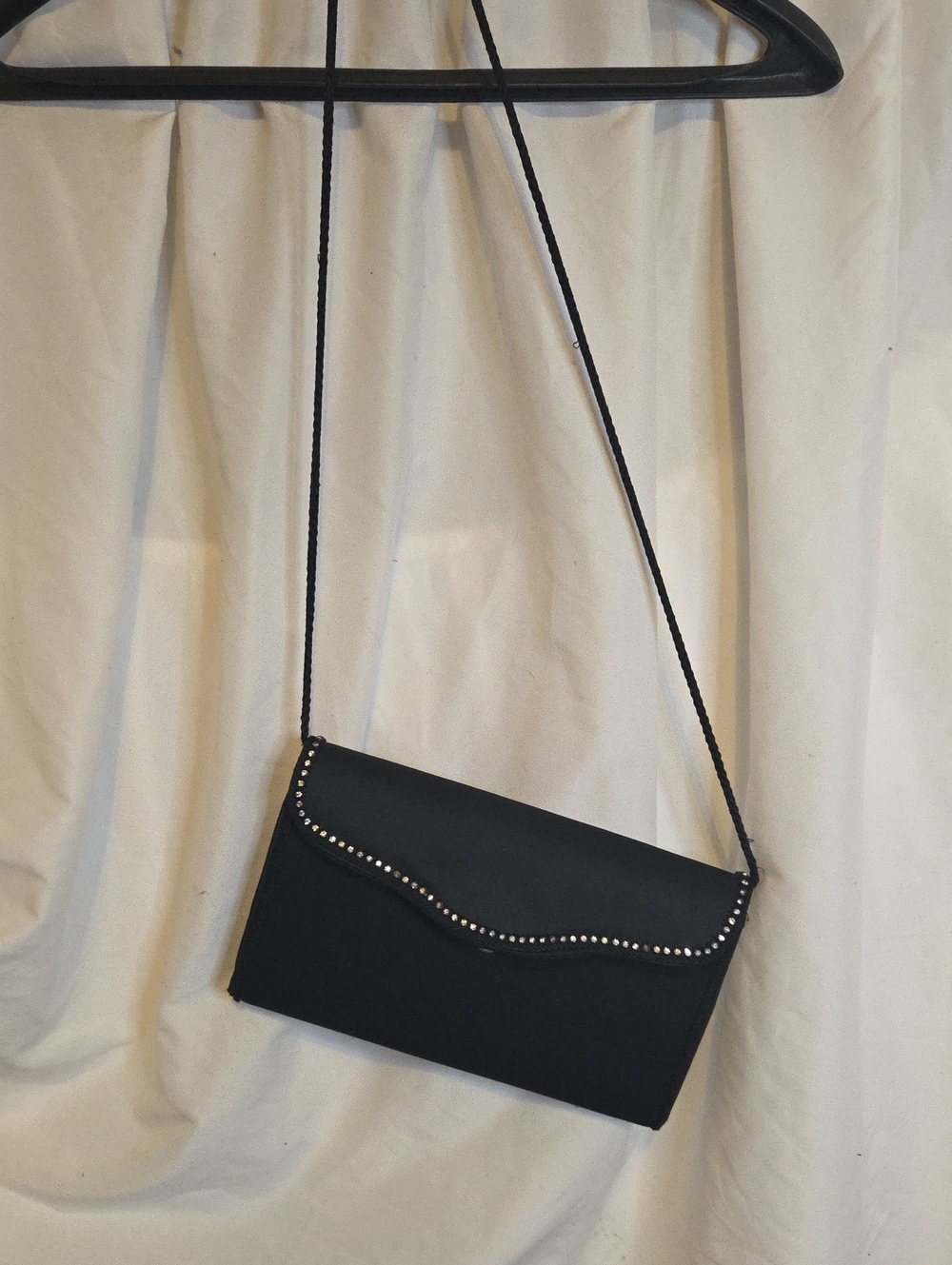Black Stud-Trim Crossbody Bag - Unbranded